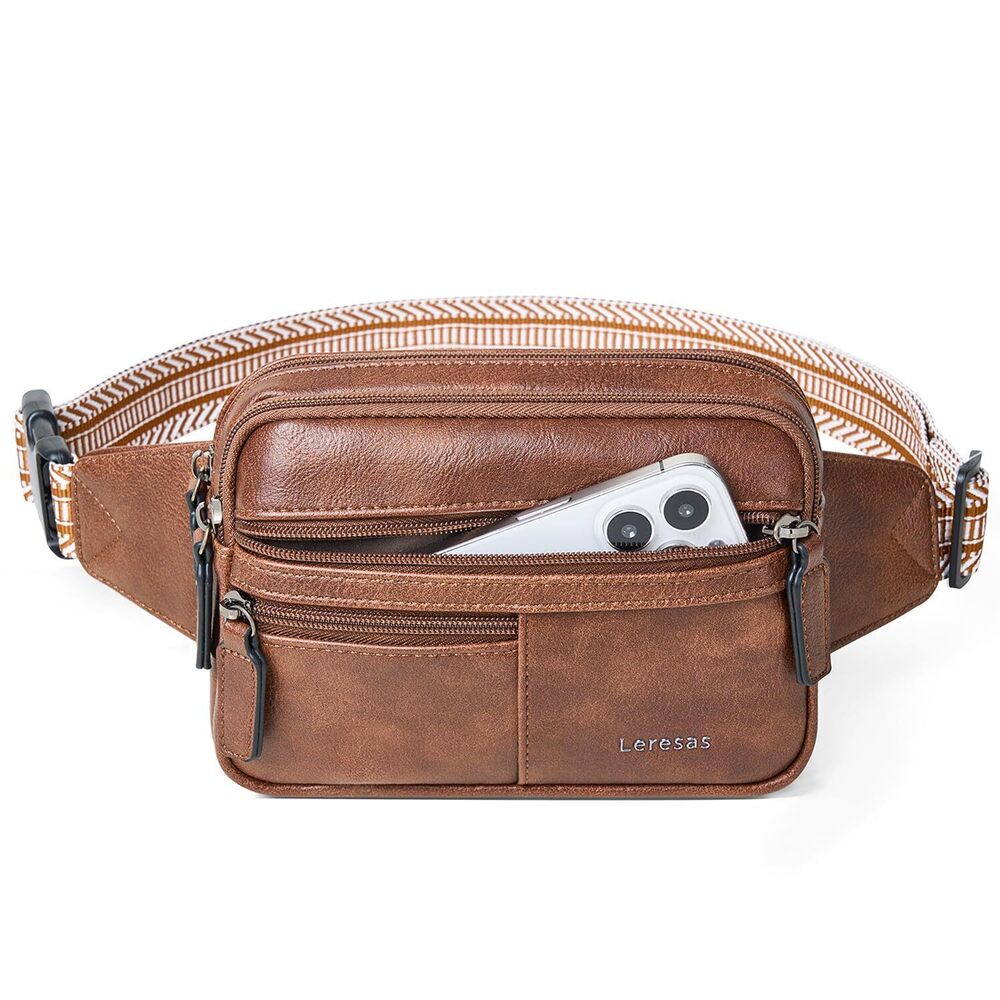 Fanny Packs for Women Vegan Leather Belt Bag Chic Cross Body Waist Pack